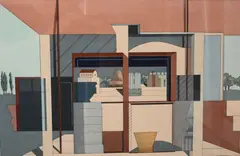 Michael Graves, Alternative Landscape, 1984, Woodcut