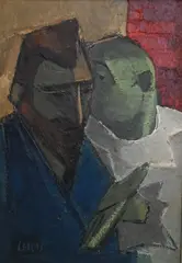 Wyndham Lewis, Cubist Portrait, Oil on canvas