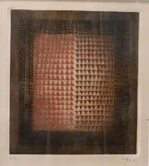 Arthur Luiz Piza, Carre Rouge, etching, E.A