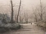 Harold Altman, November Shadows, Lithograph, artist proof