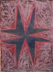 Stewart Hitch, Pall, 1980, Oil pastel on paper
