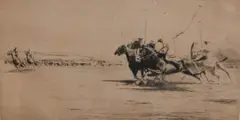 Kerr Eby, Polo, 1927, Etching and aquatint