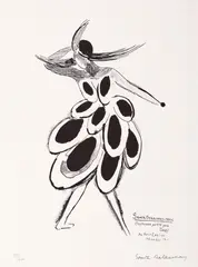Sonia Delaunay, Costume Porte Par Gaby, lithograph on paper