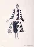 Sonia Delaunay, Robe Rythmes-Triangles, 1994, lithograph on paper