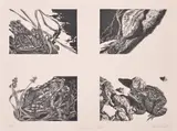 Jack Beal, Frogs And Toads, 1971, lithograph on Arches buff