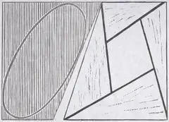Robert Mangold, Untitled, woodcut on mulberry paper