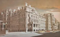 Richard Haas, The Old Executive Office Building, 1984, offset lithograph on paper