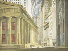 Richard Haas, Old Custom House, 1975, color lithograph on paper