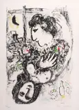 Marc Chagall, BONHEUR (Happiness), 1969, lithograph on Arches paper