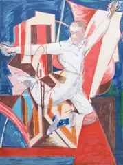 Larry Rivers, Astaire In The Air, 1990, screenprint in colors on museum board