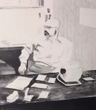 David Hockney, Sidney In His Office, 1976, lithograph on wove paper