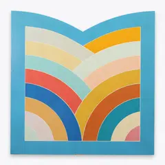 Frank Stella, Metropolitan Museum M (2), 1969, oil on shaped wood construction panel