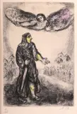 Marc Chagall, JOSUE DEVANT JERICHO (Plate 46), 1958, etching with hand-coloring in watercolor on Arches paper