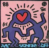 Keith Haring, Untitled, 1988, screenprint on canvas