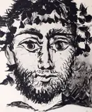 Pablo Picasso, Tete De Faune, etching and aquatint on Japon nacre paper