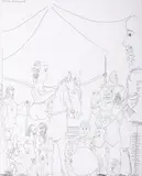 Pablo Picasso, Au Cirque Avec Ecuyere Et Clown, 1968, etching on Rives BFK paper