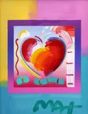 Peter Max, Heart On Blends, 2006, mixed media, acrylic, and lithograph on paper