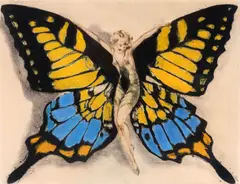 PAPILLON I (Fluttering Butterfly) by Louis Icart, 1936, etching and aquatint on paper, offered May 2026