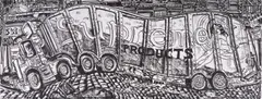 Red Grooms, Truck 1, lithograph, screenprint, and rubber stamp impressions on Arches paper