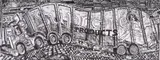 Red Grooms, Truck 1, lithograph, screenprint, and rubber stamp impressions on Arches paper
