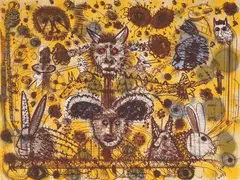 Roy De Forest, Untitled, 1986, lithograph on paper