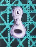 Kenny Scharf, Gordi, 1998, etching and aquatint with hand-coloring on paper