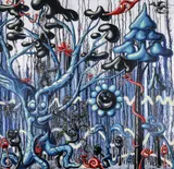 Kenny Scharf, FURUNGLE (Blue), 2022, archival pigment ink print with silkscreened high gloss varnish and diamond dust on Innova