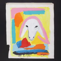 Menashe Kadishman, Untitled, acrylic on canvas