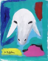 Menashe Kadishman, Untitled, acrylic on canvas