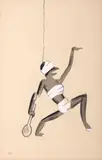 Paul Colin, Tennis On A Wire, 1929, lithograph and pochoir on tinted wove paper