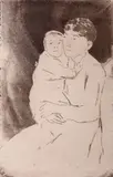 Mary Cassatt, NURSE AND BABY BILL (No. 2), 1889, soft ground etching and aquatint in sepia on Japan paper