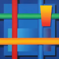Tubular Weave by Francis Tansey, 1987, acrylic on canvas, offered May 2026