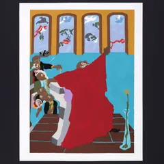 Jacob Lawrence, And God Created All The Fowls Of The Air And Fishes Of The Seas, 1989, screenprint on Whatman paper