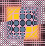 Victor Vasarely, Pink Composition, 1980, serigraph on Arches paper