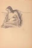 Bo Bartlett, Untitled, 1975, graphite on brown paper
