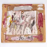 Purvis Young, Untitled, mixed media on found objects