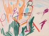 Untitled by Taro Yamamoto, 1953, pastel and ink on paper, offered Feb 2026