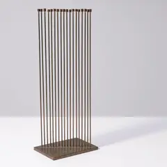 Val Bertoia, Sounding Hedge, 1993, 18 silicon-bronze tops, silicon-bronze rods, brass
