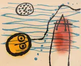 Joan Miró, Untitled, 1957, etching and aquatint in colors on Rives BFK paper