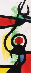 Les Grandes Manoeuvres by Joan Miró, 1973, etching and aquatint with carborundum on Arches paper, sold Feb 2026