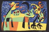 LE CHIEN ABOYANT A LA LUNE (Dog Barking at the Moon) by Joan Miró, 1952, lithograph on Arches paper, sold Feb 2026