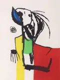 Joan Miró, CHANTEUR DES RUES IV (Street Singer IV), 1981, etching and aquatint on paper
