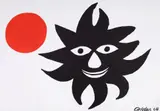 Alexander Calder, Lune Rouge Et Soleil Noir, 1968, lithograph on paper