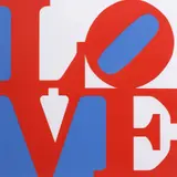 Robert Indiana, THE BOOK OF LOVE (Blue White Red), 1996, screenprint on paper