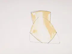 Joel Shapiro, Untitled (Naples Yellow), 1980, lithograph in colors on Arches paper