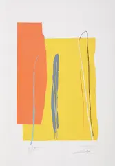 Relatively by Larry Zox, screenprint on paper, offered Feb 2026
