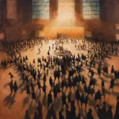 Bill Jacklin, Accusation, Grand Central, 1997, oil on canvas