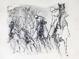 LeRoy Neiman, Malletmen, 1977, etching on paper