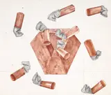 Claes Oldenburg, Study For Steel And Lead Ashtray, etching and aquatint on Rives BFK paper