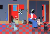 Romare Bearden, Early Carolina Morning, screenprint on paper